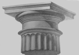 Рисунок дорической капители