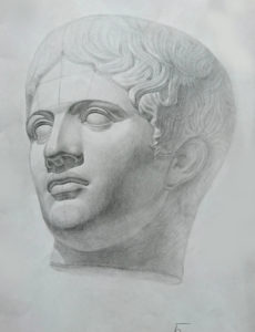 Рисунок головы Дорифора