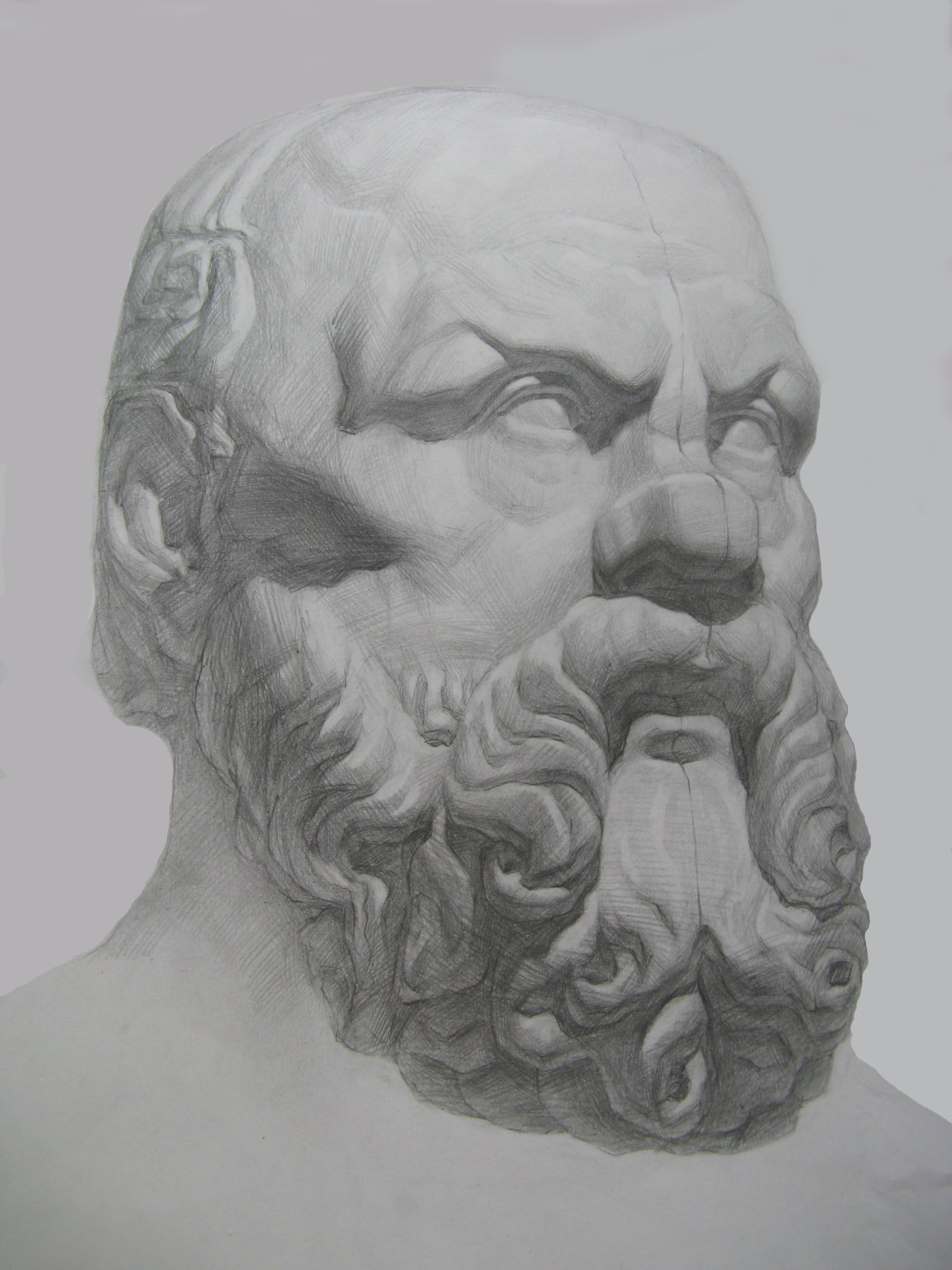 Сократ гипсовая голова профиль