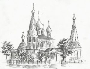 Зарисовка церкви